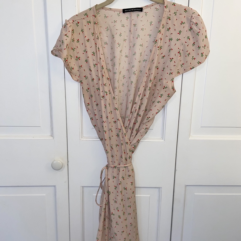 Pale Pink Brandy Melville Wrap Dress